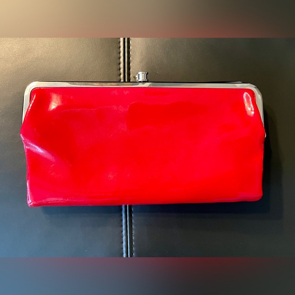 HOBO Red Patent Leather Clutch